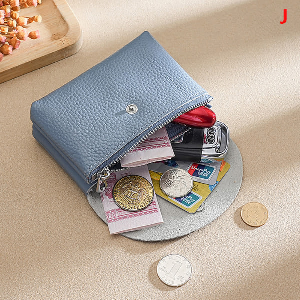 Kohud Små plånböcker för kvinnor Mode kvinnliga korta myntplånböcker J-double-layer