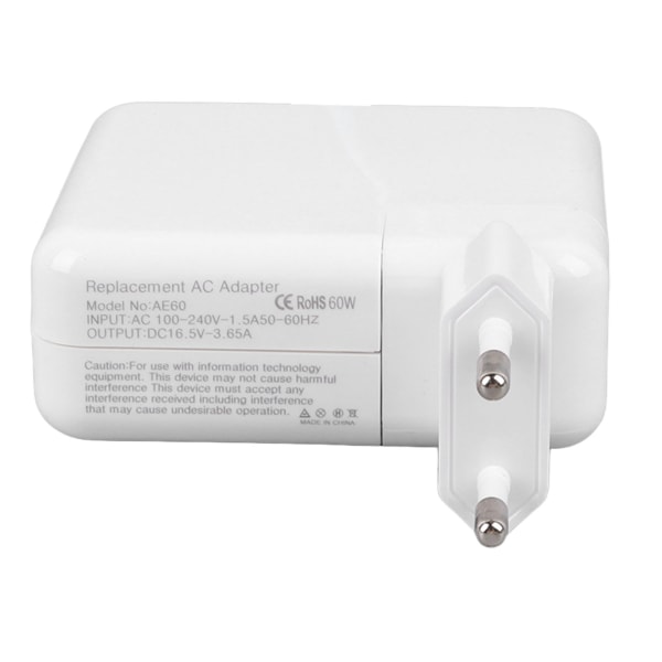 Hurtigladende strømadapter Bærbar PD Fast Charge 60W lader for OS X bærbar EU-plugg 110?240V