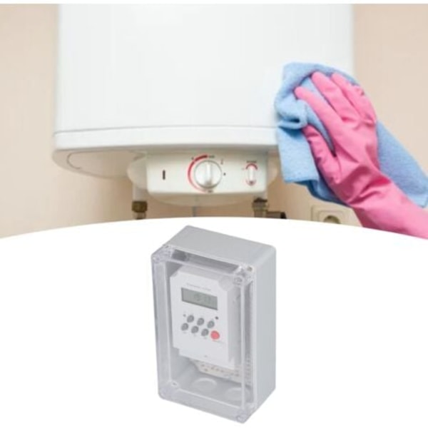 Vanntett digital timerboks for bassengpumpe Programmerbar kontrollbryter for spabadmotor AC 220V--.pa
