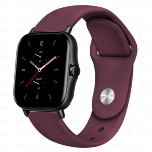 Klokke for Amazfit GTS/GTR-4-3-2-2e-Mini-Pro/stratos Sportsarmbånd for Amazfit bip-US-3-Pro-Lite 20mm 22mm band Vinrød 18 Wine red 18 20mm watch band