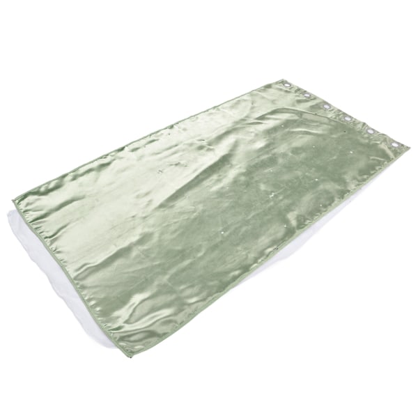 Gardin Dubbel ihålig Andningsfilter Naturlig rak polyester mörkläggningsgardin för sovrum Vardagsrum SkolrumGrön