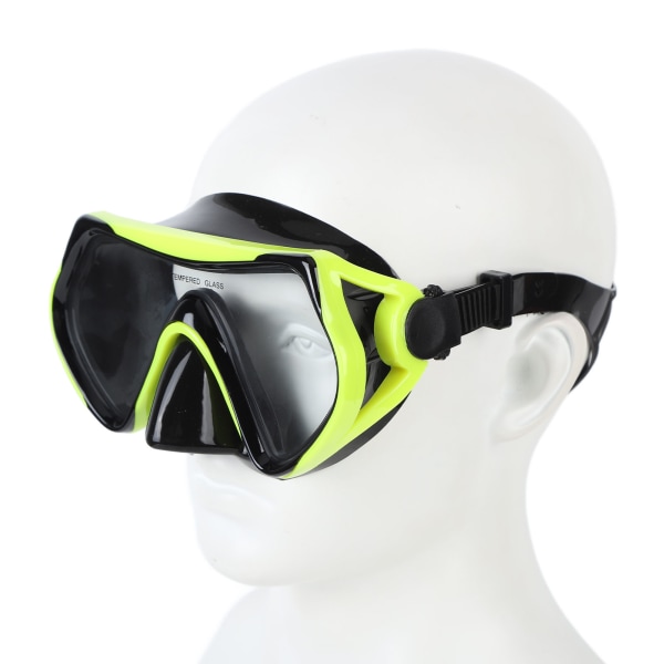 Dykkerbriller til voksne Silikone Ikke-tåge Snorkling Udendørs svømmeudstyr Gul