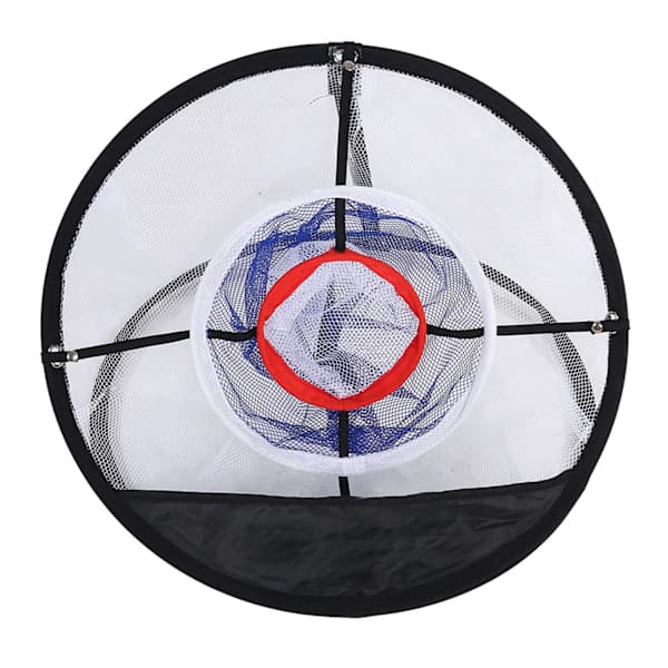 Sort Nylon Mesh Foldbart Golf Chipping Net Boldopsamler Holder Taske Træningstilbehør