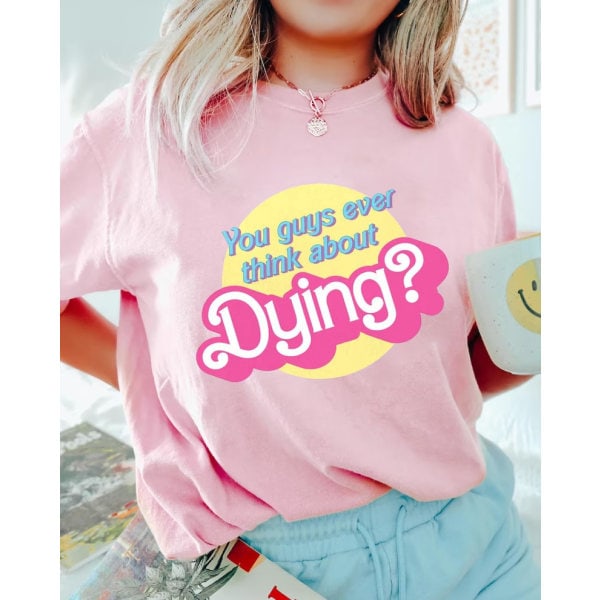 Barbie Tryckt T-shirt Kvinna Sommar Topp T-shirt GH1014-D S