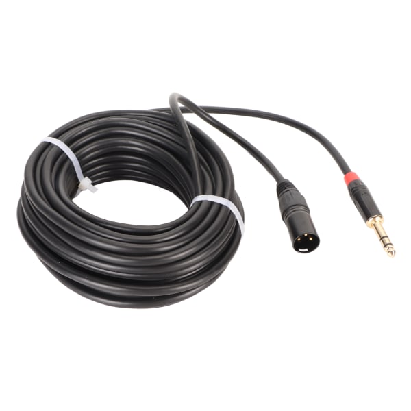 XLR hann til 1/4 tommer TRS-kabel Balansert 3-pins XLR hann-til-kvarttommers TRS-pluggkabel Mikrofonkabel 39,4FT