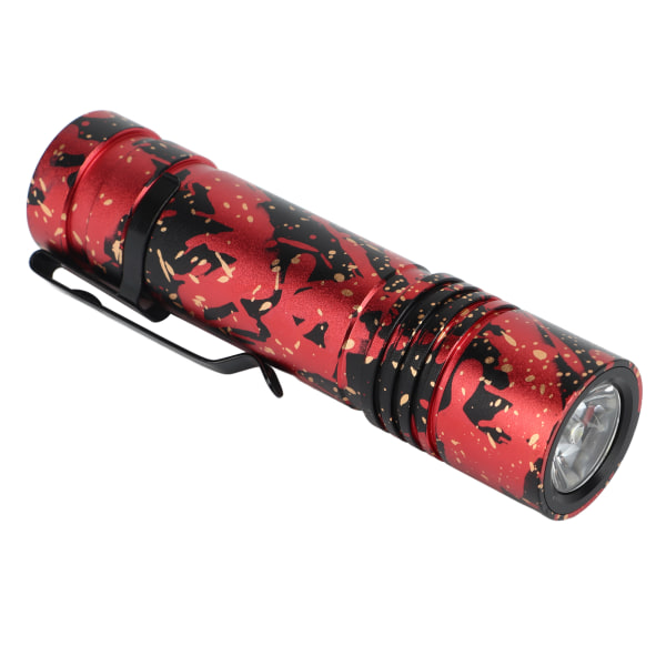 Bärbar ficklampa Hög ljusstyrka Typ C Uppladdningsbar multifunktionell fickstorlek Ficklampa för camping Svart Röd