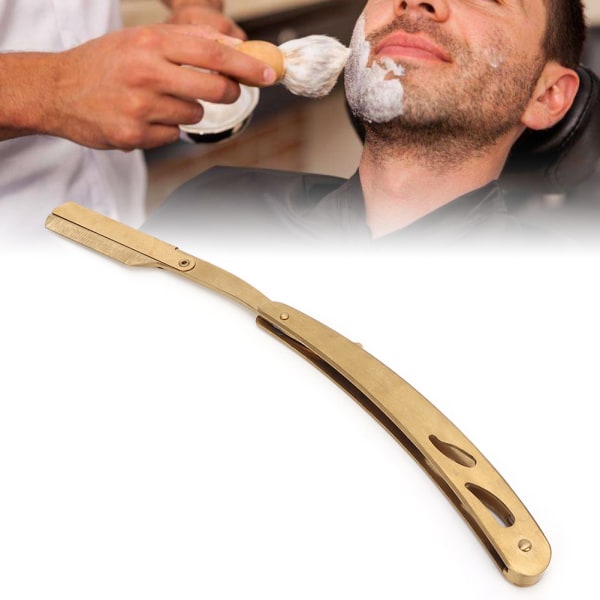 Sammenleggbar manuell skjeggbarbermaskin Klassisk ansiktspleie Hårbarberbladholder Frisørverktøy Barberbladholder