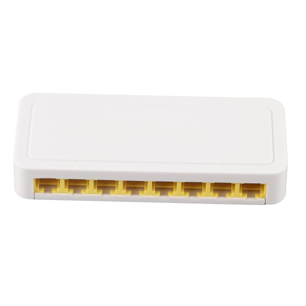 8 Port Ethernet Switch Professional Silent Operation Plug and Play LAN RJ45 Splitter for hjemmekontor 100?240V EU Plugg