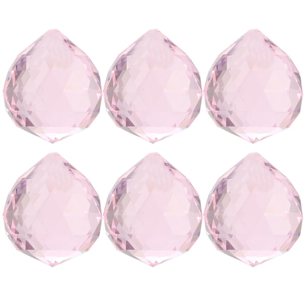 Kristallkronedeler Glassprismer Regnbue Solbeskyttelse Anheng For Lyslampe (Rosa)