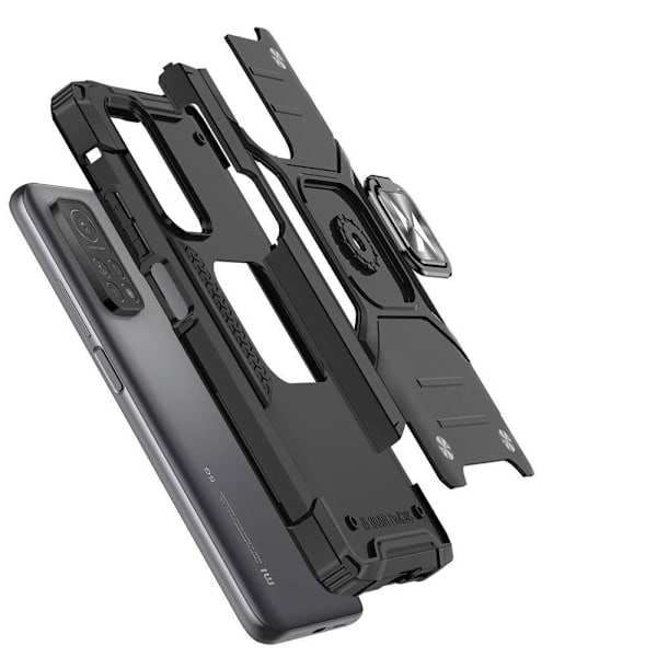 Panssarikuori + magneettinen pidike Samsung Galaxy A03s Ring Armor sininen