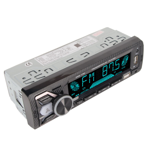 Bil MP3-radiospiller Dobbel Bluetooth-tilkobling 7 fargede lys Smart Voice Helper USB-lading Bilstereo-mottaker for bil