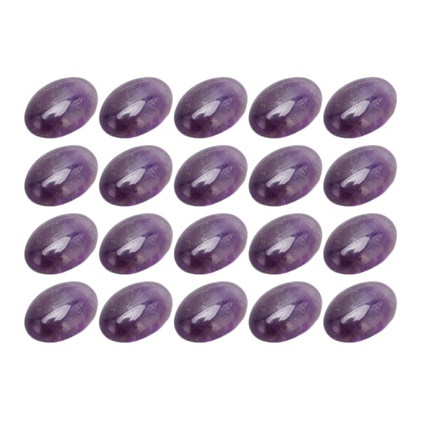 20 stk ovale naturlig ametyst cabochon stein 18x13 mm perler for DIY smykker å lage anheng tilbehør