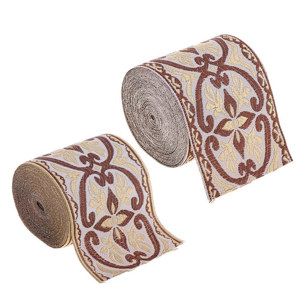 1/2/3/5 5 meter/ 5,5 Yds Jacquard Kantband Bred Vävd Kantband Färg 6cm x 5M Color 6cm x 5M 5Set
