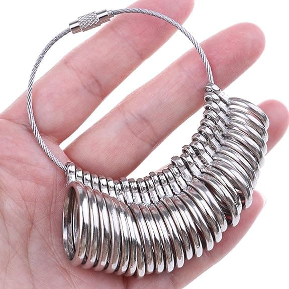 Ringstørrelsesmåler - Til ringe, smykke ringstørrelsesmåler Ringstørrelsesmåler UK AZ Dame herre