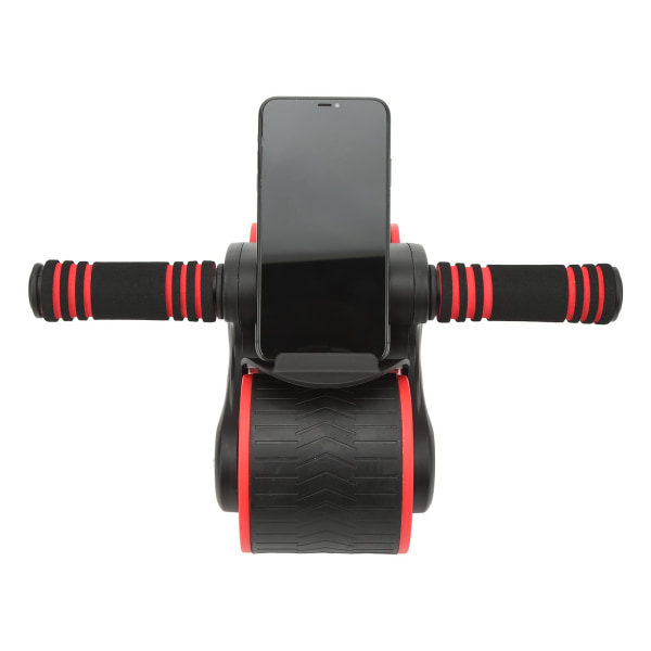 Doble runde magehjul Roller Husholdnings magetrener Hjemmetreningsstudio Treningsutstyr Svart Rød