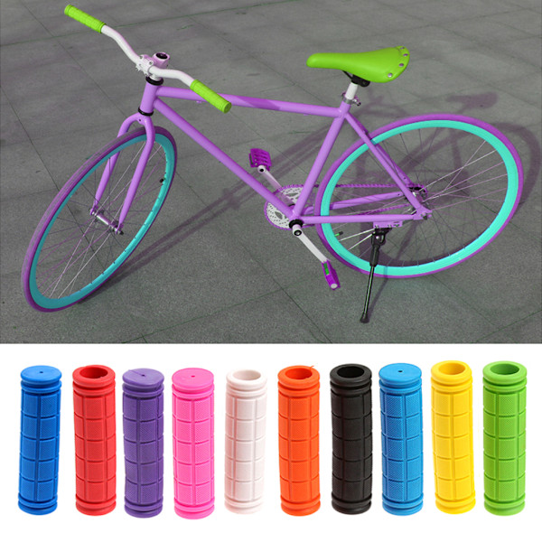 BMX MTB Cykling Mountainbike Scooter Cykelhandtag Gummi Mjukt Ändgrepp Pink 0.1