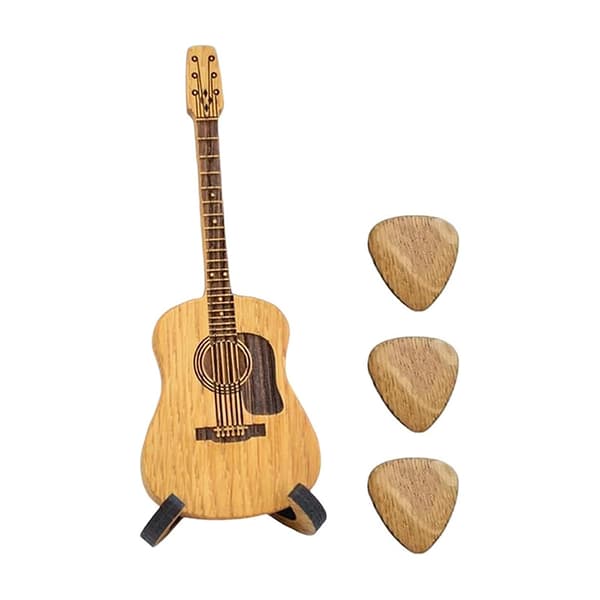 Træ Guitar Picks Opbevaringsboks