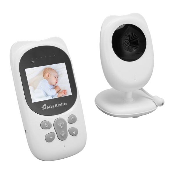 Video babymonitor 2,4 tommers skjerm 2-veis snakk 150 m rekkevidde Farge Night Vision babymonitorkamera med vuggesanger 100?240V AU-plugg