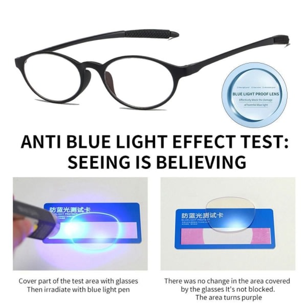 Anti-blåt lys læsebriller Runde briller BLACK STRENGTH Black Strength 350 Black Strength 350