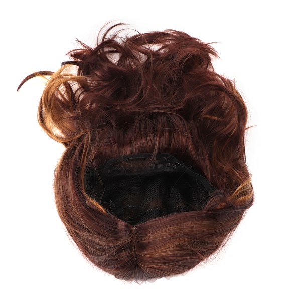 Long Highlight Peruk Realistiska lager Fashionabla värmebeständig syntetisk brun peruk för kvinnor