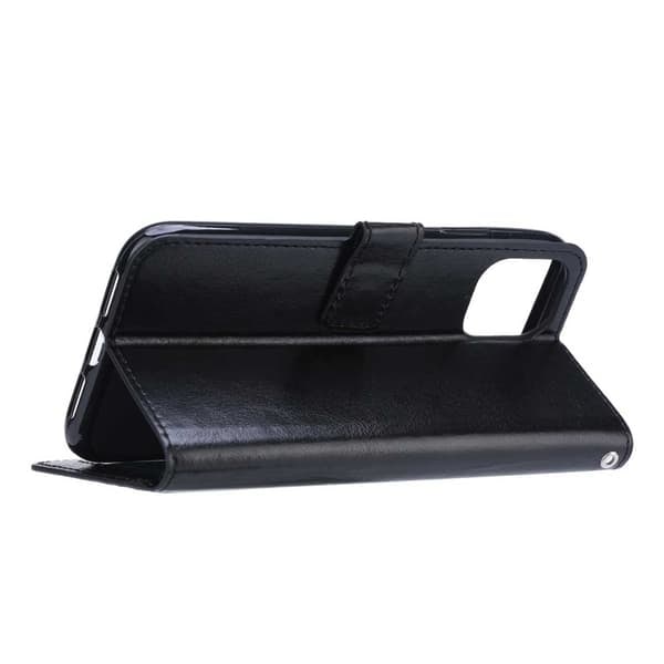 Galaxy S20 Ultra Plånboksfodral Svart Läder Fodral—pa