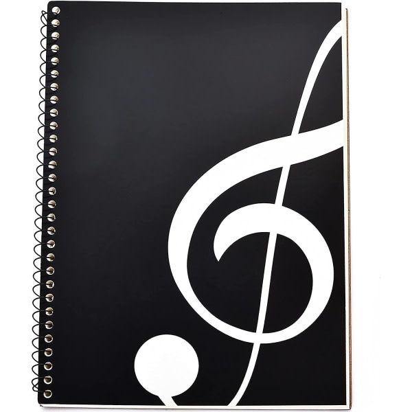 Tomt notblad Komposition Manuskript Staff Notebook 50 sider 26x19cm