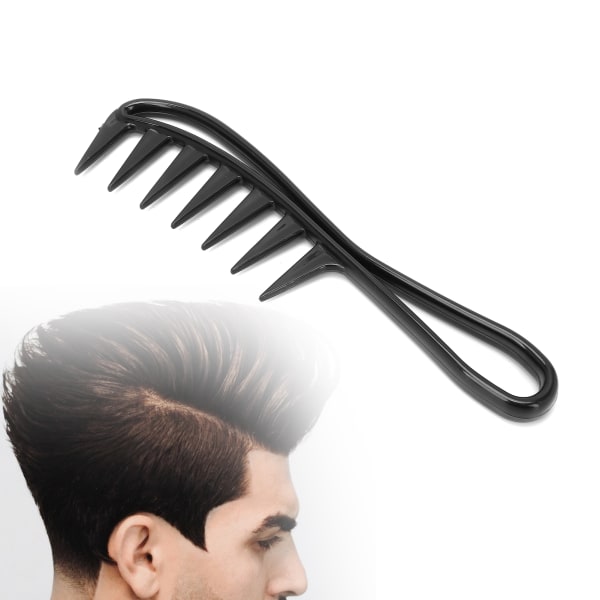 Professionel bredtand hårfritningsmiddel Antistatisk hårudfiltringskam Salon stylingkam (sort)