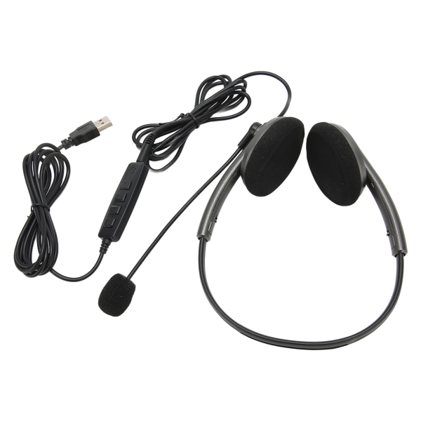 Call Center-hodesett Multifunksjonelt Stilig støyreduksjon HD-anrop Hørselsvern Telefon Headset Space Grå USB