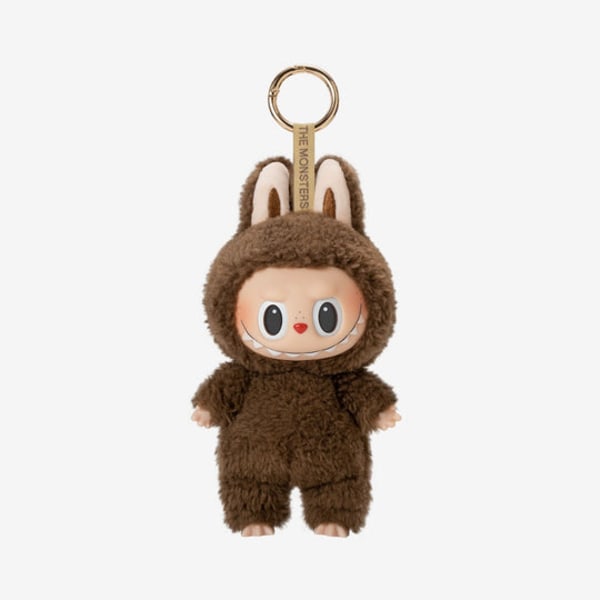 Pop Mart Labubu The Monsters – Spännande Macaron Plysch Nyckelring Serie (1 Blind Box, 1.0) one Generation Chestnut cocoa