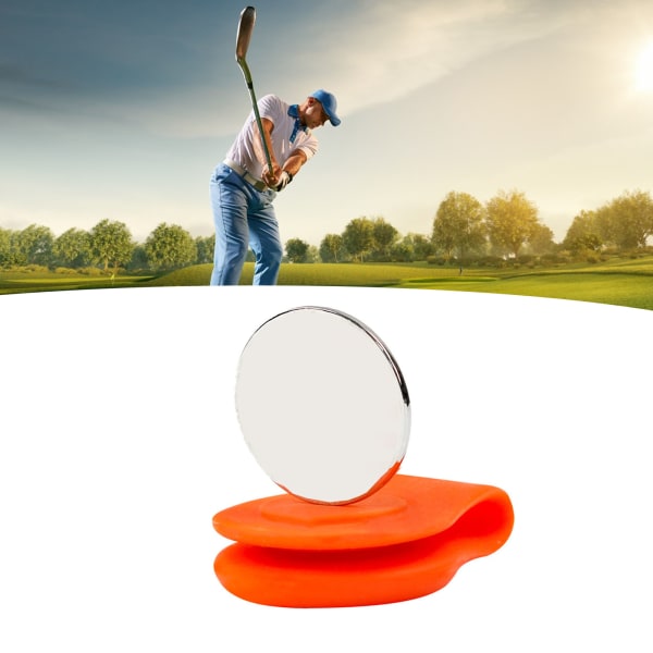 Magnetisk golfhattklemme Golfhettemarkør Silikon stabil fiksering Golftreningshjelpemidler Tilbehør for sport utendørs oransje