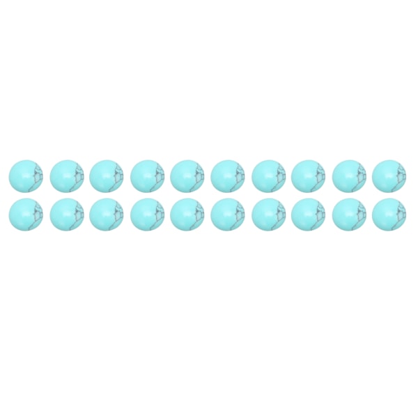 20 stk Naturlig halvrunde perler sett DIY smykketilbehør Pakke Bare Stone Beads Kit 8mm
