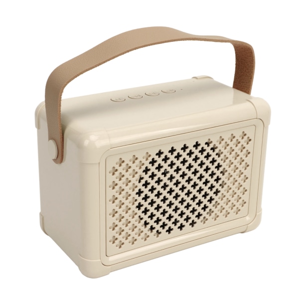 Mini Karaoke maskine med 2 trådløse mikrofoner Bærbar Bluetooth højttaler Karaoke maskine sæt til hjemmefest bryllup camping beige