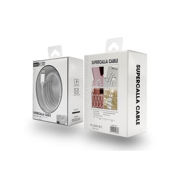SERO QC Magnetkabel, USB-C - USB-C, 1 m, Hvit—pa