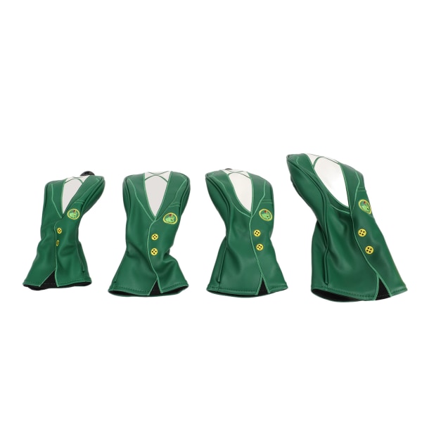 4 kpl golfpään cover set Wood Club vedenpitävä PU tarvikkeet Vihreä takkikuvio paksutettu pehmo