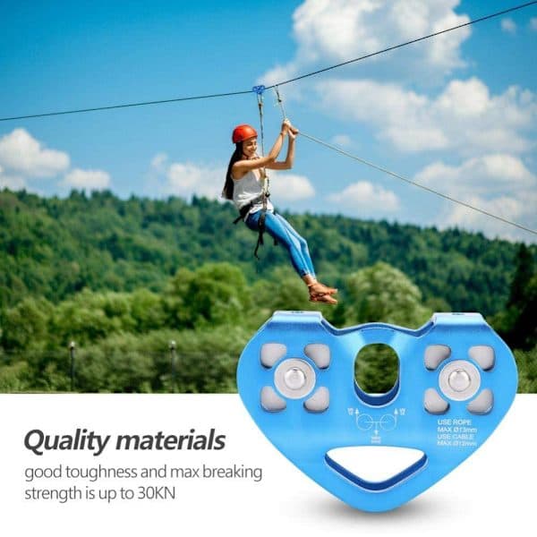 Dobbel remskive tandemremskive for taubane