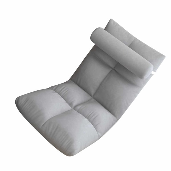 Golvstol med ryggstöd Fällbar soffa Stol Sleeper Bed Soffa Fåtölj Golv Gaming Stol Meditationsstol för vuxna Grå
