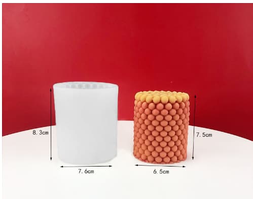 Lysform Små bobler silikon 7.5 cm Hvit