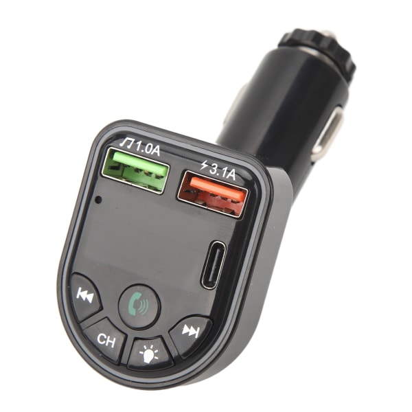 Bluetooth 5.3 sändare trådlös radio Bluetooth biladapter USB handsfree bilradiomodulator MP3 musikspelare P20
