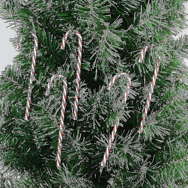 Akryl Julepynt i Form av Sukkerstenger (30 stykker)