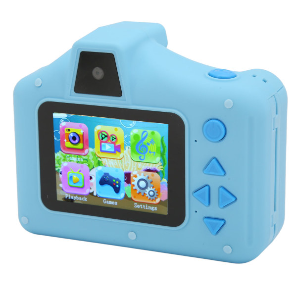 Kids Print Camera 1440P 2,8 tommers skjerm mini barnevideokamera med fylllys for gutter jenter blå