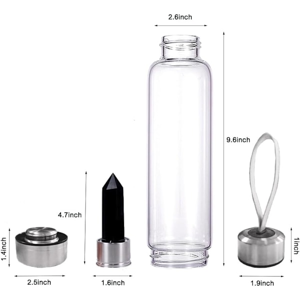 Kristallilasi Vedenpullo, Vedenpullo Edelkivellä, Kristalli Elixir Pullo 2