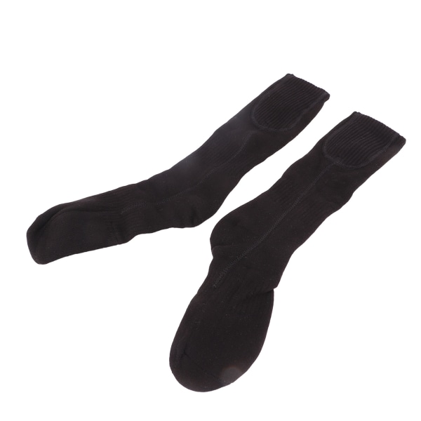 1 par oppladbare elektriske oppvarmede sokker vaskbare 3 hastigheter temperaturkontroll Vanntette oppvarmede jaktsokker for ski Svart