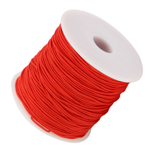 Multifunksjonell elastisk tråd DIY rød polyester streng håndverkstilbehør for armbånd smykker