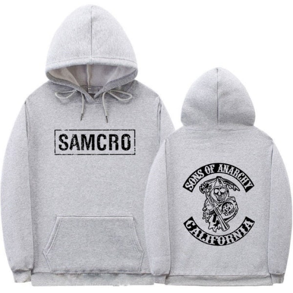 Sons Of Anarchy Samcro Hoodie Dobbeltsidet print Hoodie Shirt Top Rød 3XL Red 3XL