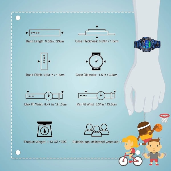 Barns digitala watch för pojkar flickor, barncasua