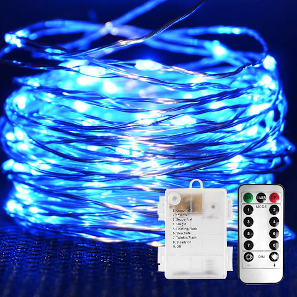 10m 100 LED Batteridrevne Lys String Vandtæt