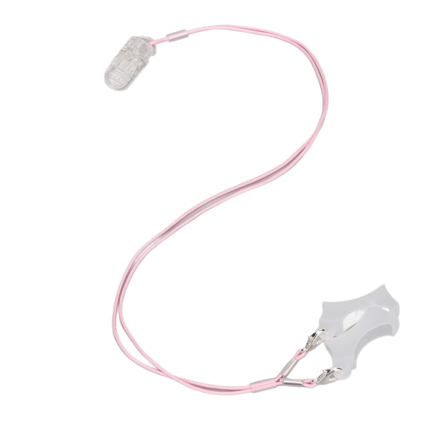 Høreapparatklemme forhindrer tab af gennemsigtig klemme Pink ledning Bærbare høreapparatstropper Stort dobbelt øre