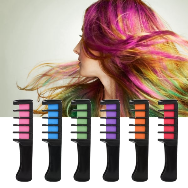 6 farver engangs mini hårfarvning Farvning Kam Frisør Tilbehørsværktøj til hårfarve