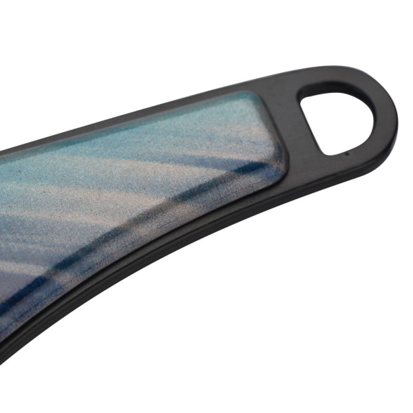 Mini skjeggkam for menn, bærbar flaskeåpner i rustfritt stål bartskam (svart+ påfuglblå)