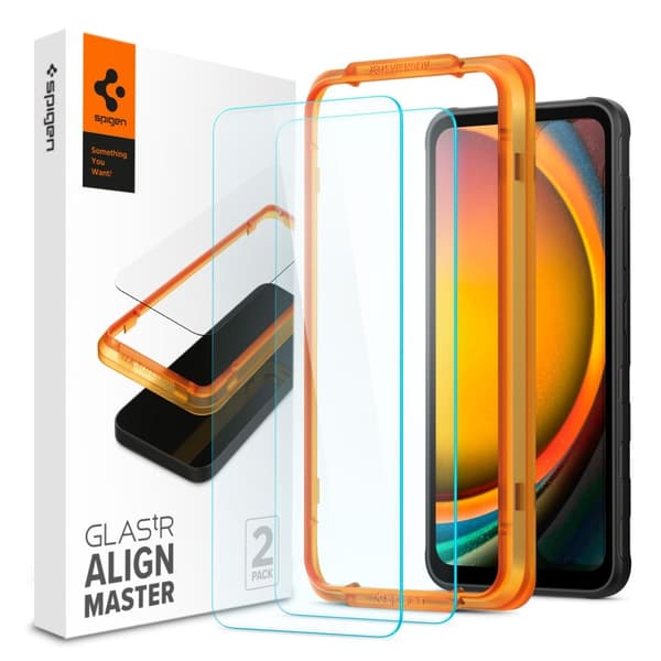 Spigen Galaxy Xcover 7 2-PAK Näytönsuoja ALM Glas.tR